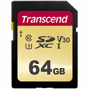 Transcend TS64GSDC500S 64GB SDXC Class 10 UHS-I U3 V30 R95, W60MB/s