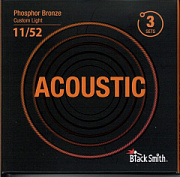 BLACKSMITH Phosphor Bronze Custom Light 11/52 3 Sets