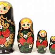 Хохлома LHM10139 Матрешка Хохлома с бабочкой 5 кукольная