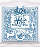 ERNIE BALL 2403 Ernesto Palla Clear & Silver Nylon Classical Guitar Strings