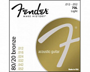 FENDER STRINGS NEW ACOUSTIC 70L 80/20 BRONZE BALL END 12-52