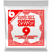 ERNIE BALL 1009 .009 Plain Steel Electric or Acoustic Guitar Strings Струна для электро и акустических гитар. Сталь, калибр .009