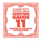 ERNIE BALL 1011 .011 Plain Steel Electric or Acoustic Guitar Strings Струна для электро и акустических гитар. Сталь, калибр .011
